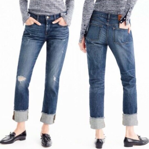 J. Crew Denim - J Crew | Slim Broken Distressed In Boyfriend Jeans